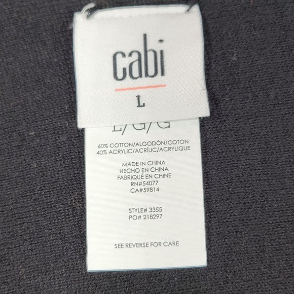 CABI Winsome Open Cardigan Sweater Black Sz L #3355 EUC - Picture 4 of 4